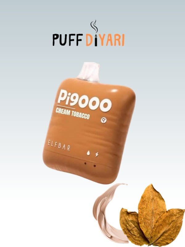 ELF BAR Pİ9000 PUFF DISPOSABLE VAPE KIT CREAM TOBACCO