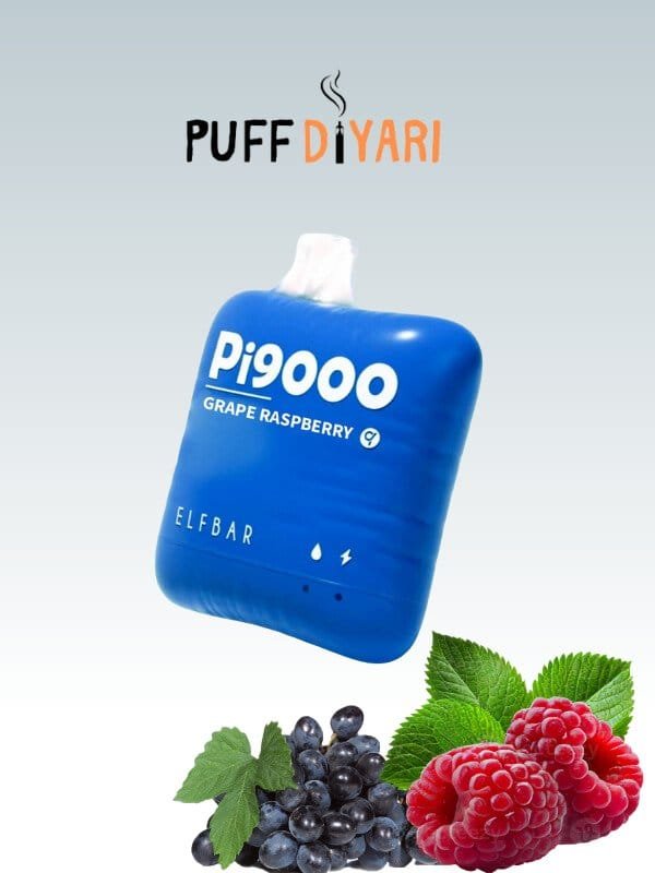 ELF BAR Pİ9000 PUFF DISPOSABLE VAPE KIT GRAPE RASPBERRY